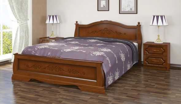 Кровать в спальню Карина-2 (Орех) 160х200 в Стерлитамаке - изображение