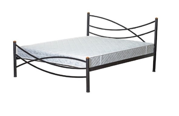 Кровать 2-спальная Волна, 160х190, черная в Стерлитамаке - изображение