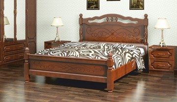 Кровать 2-спальная Карина-15 (Орех) 160х200 в Салавате
