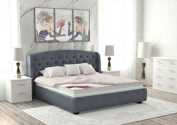 Кровать с механизмом 1.5-спальная Сильва 140х200 (с коробом) в Уфе - изображение