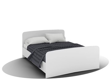 Двуспальная кровать Вега Кр-08 1600 с плоским основанием (Белый древесный) в Стерлитамаке