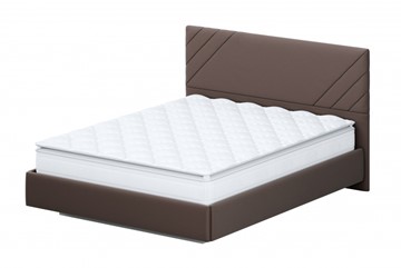 Кровать 2-спальная №2 (универсальная 1,6х2,0) серия №2, венге/венге ткань/лайн венге ткань в Стерлитамаке