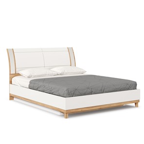 Двуспальная кровать Бари 1600 с подъёмным механизмом Дуб Золотой/Белый ЛД 698.220 в Уфе