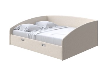 Спальная кровать Bono 160х200, Искусственная шерсть (Лама Бежевый) в Стерлитамаке