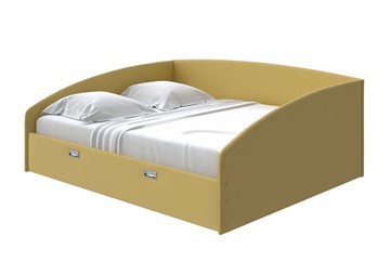 Кровать в спальню Bono 160х200, Рогожка (Firmino Канареечный) в Стерлитамаке