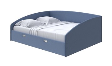 Спальная кровать Bono 160х200, Велюр (Scandi Cotton 22 Морская гроза) в Стерлитамаке