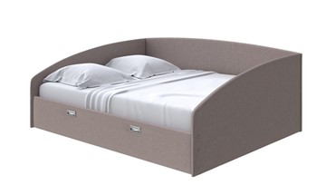Кровать 2-спальная Bono 160х200, Велюр (Scandi Cotton 24 Капучино) в Стерлитамаке