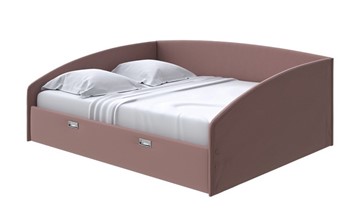 Кровать спальная Bono 180х200, Экокожа (Молочный шоколад) в Стерлитамаке