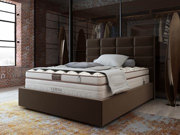 Кровать двуспальная Chocolate Compact/Island M 160х200, Микровелюр (Manhattan Лесной каштан) в Стерлитамаке