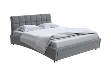 Двуспальная кровать Corso-1L 140x200, Велюр (Gratta 4 Серый космос) в Стерлитамаке