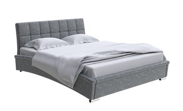 Спальная кровать Corso-1L 180х200, Велюр (Gratta 4 Серый космос) в Стерлитамаке