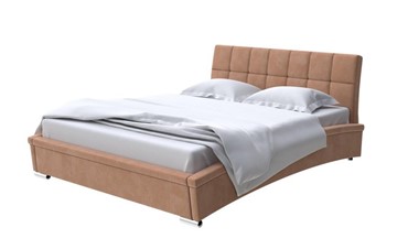 Кровать спальная Corso-1L 200x200, Микровелюр (Manhattan Брауни) в Стерлитамаке