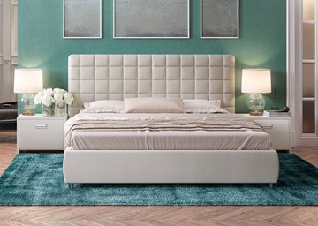 Кровать двуспальная Corso-3 140x200, Искусственная шерсть (Лама Лён) в Стерлитамаке