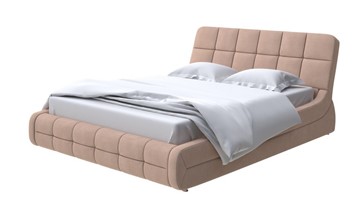 Спальная кровать Corso-6 140x200, Рогожка (Тетра Ореховый) в Уфе