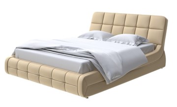 Спальная кровать Corso-6 160х200, Экокожа (Золотой перламутр) в Стерлитамаке