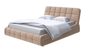 Спальная кровать Corso-6 160х200, Микрофибра (Diva Миндаль) в Стерлитамаке