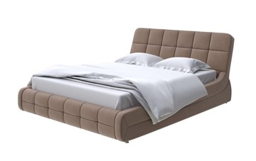 Кровать спальная Corso-6 200х200, Велюр (Forest 514 Светло-коричневый) в Стерлитамаке