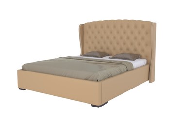 Двуспальная кровать Dario Grace 180x200, Экокожа (Бежевый) в Стерлитамаке