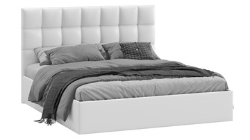 2-спальная кровать Эмбер тип 1 (Экокожа белая) в Уфе