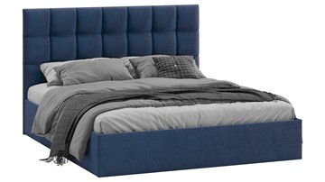 Кровать 2-спальная Эмбер тип 1 (Микровелюр Wellmart Blue) в Уфе