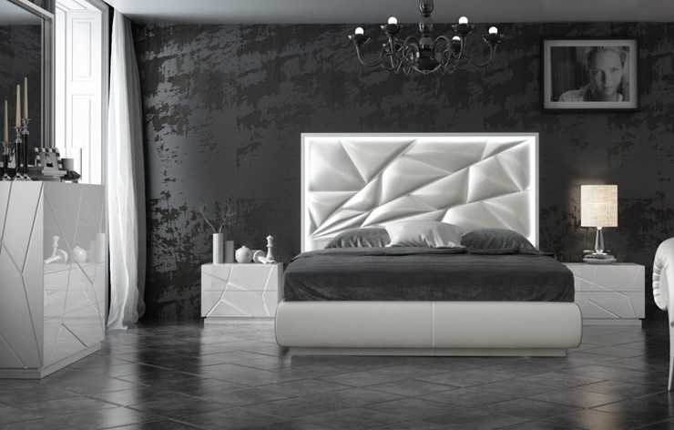 Кровать спальная FRANCO KIU 1242 с LED подсветкой изголовья (180х200) в Стерлитамаке - изображение 5