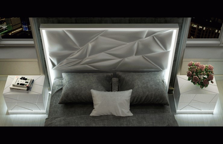 Кровать спальная FRANCO KIU 1242 с LED подсветкой изголовья (180х200) в Стерлитамаке - изображение 8