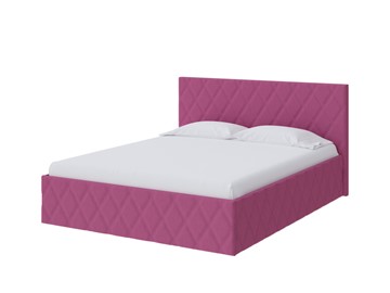Кровать двуспальная Fresco 140х200, Рогожка (Savana Berry (фиолетовый)) в Стерлитамаке