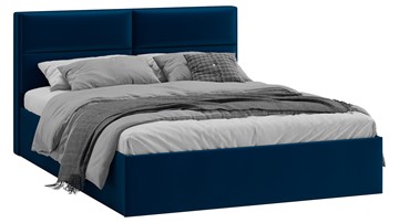 Кровать двуспальная Глосс Тип 1 (Велюр Confetti Blue) в Уфе