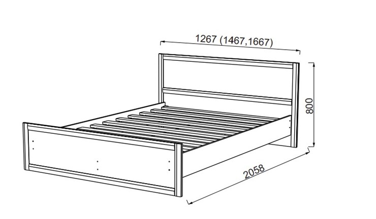 Кровать в спальню Камелия, 1600, шимо светлый/белый кожзам в Стерлитамаке - изображение 1