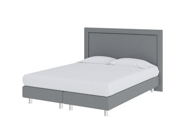Кровать 2-спальная London Boxspring Elite 160х200, Рогожка (Savana Grey (серый)) в Уфе