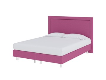 Кровать двуспальная London Boxspring Elite 180х200, Рогожка (Savana Berry (фиолетовый)) в Стерлитамаке