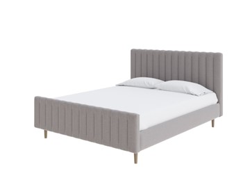 Кровать 2-спальная Madison 140x200, Искусственная шерсть (Лама Светло-серый) в Стерлитамаке