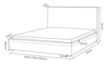 Кровать Mono 140х200, Велюр (Monopoly Миндаль (111)) в Стерлитамаке - предосмотр 1
