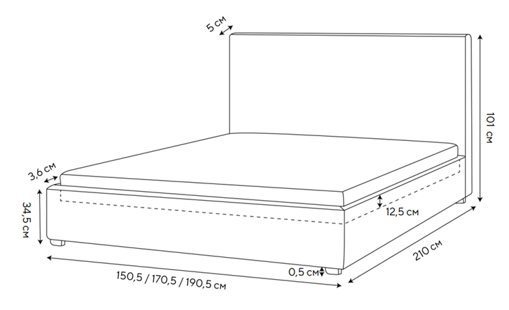 Кровать Mono 140х200, Велюр (Monopoly Миндаль (111)) в Уфе - изображение 1