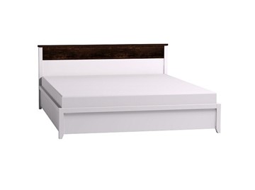 Двуспальная кровать Норвуд 31 с гибкими ламелями дерево, Белый-Орех шоколадный в Стерлитамаке