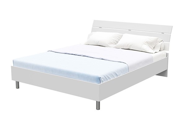 Двуспальная кровать Rest 1, 180х200, ЛДСП (Белый) в Стерлитамаке - изображение