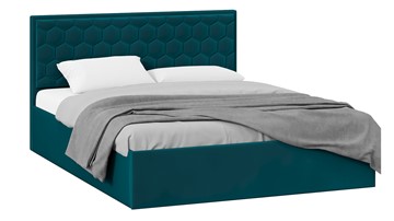 Кровать двуспальная с подъемным механизмом Порто (Велюр Confetti Izumrud) без заглушины в Стерлитамаке