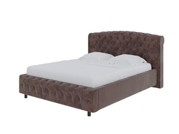 Кровать в спальню Salvatore 160x200, Флок (Бентлей Кофейный) в Стерлитамаке