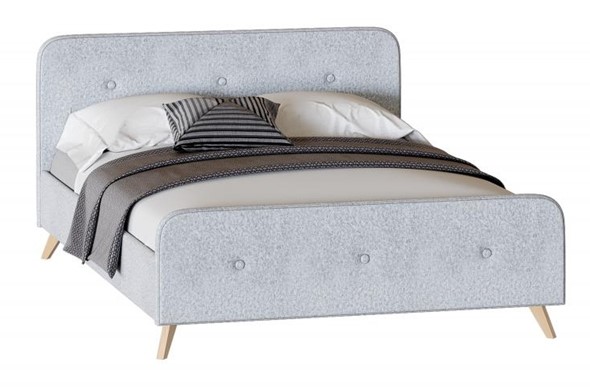 Двуспальная кровать Сиерра 1600 (без основания) Аура серый в Салавате - изображение