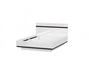 Кровать спальная Соло универсальная 1,6х2,0, белый/белый глянец/венге в Уфе