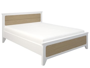 Кровать 2-спальная Соня 1400, Белый/Дуб в Уфе