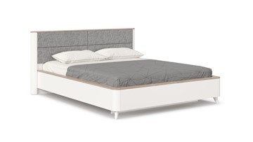 Кровать 2-спальная Стефания 1600 с кроватным основанием ЛД 413.150, Дуб Маувелла PR/Белый в Стерлитамаке