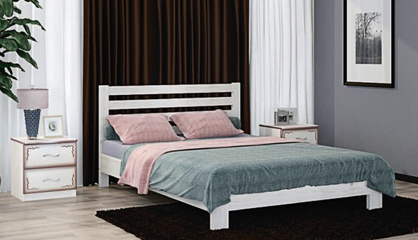 Полуторная кровать Вероника (Белый Античный) 140х200 в Стерлитамаке - изображение