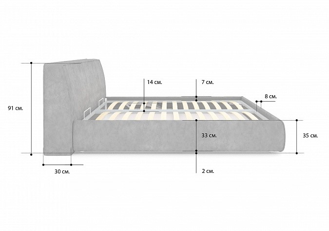 Кровать Altea 160х190 с основанием в Стерлитамаке - изображение 3