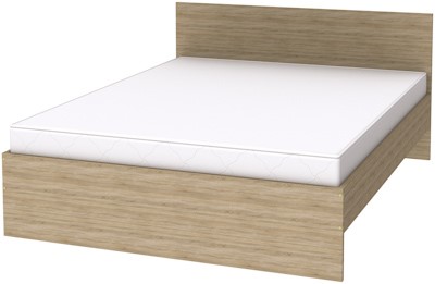 Спальная кровать K16 с основанием, цвет Дуб Сонома в Стерлитамаке - изображение