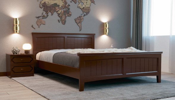 Кровать полутороспальная Грация-4 (Орех) 140х200 в Стерлитамаке - изображение