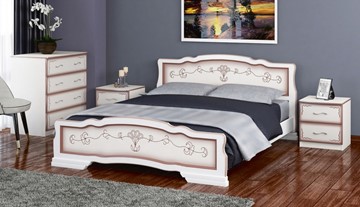 Спальная кровать Карина-6 (Дуб Молочный) 120х200 в Стерлитамаке