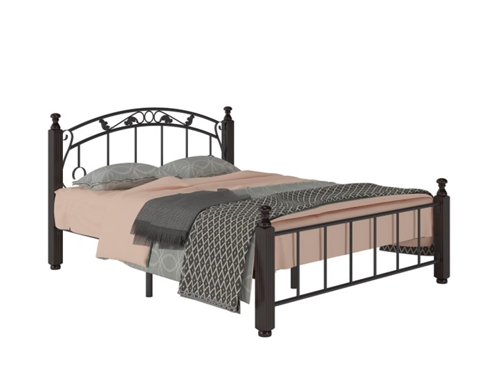 Кровать 1,5-спальная Гарда 5, 140х200, черная в Стерлитамаке - изображение 1