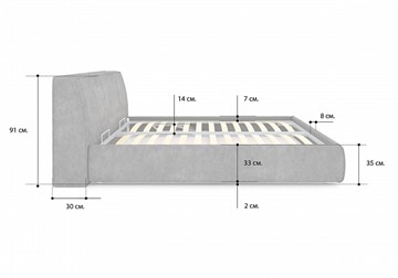 Полутороспальная кровать Altea 140х190 с основанием в Стерлитамаке - предосмотр 3