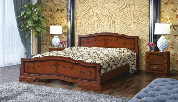 Кровать Карина-6 (Орех) 140х200 в Стерлитамаке - изображение